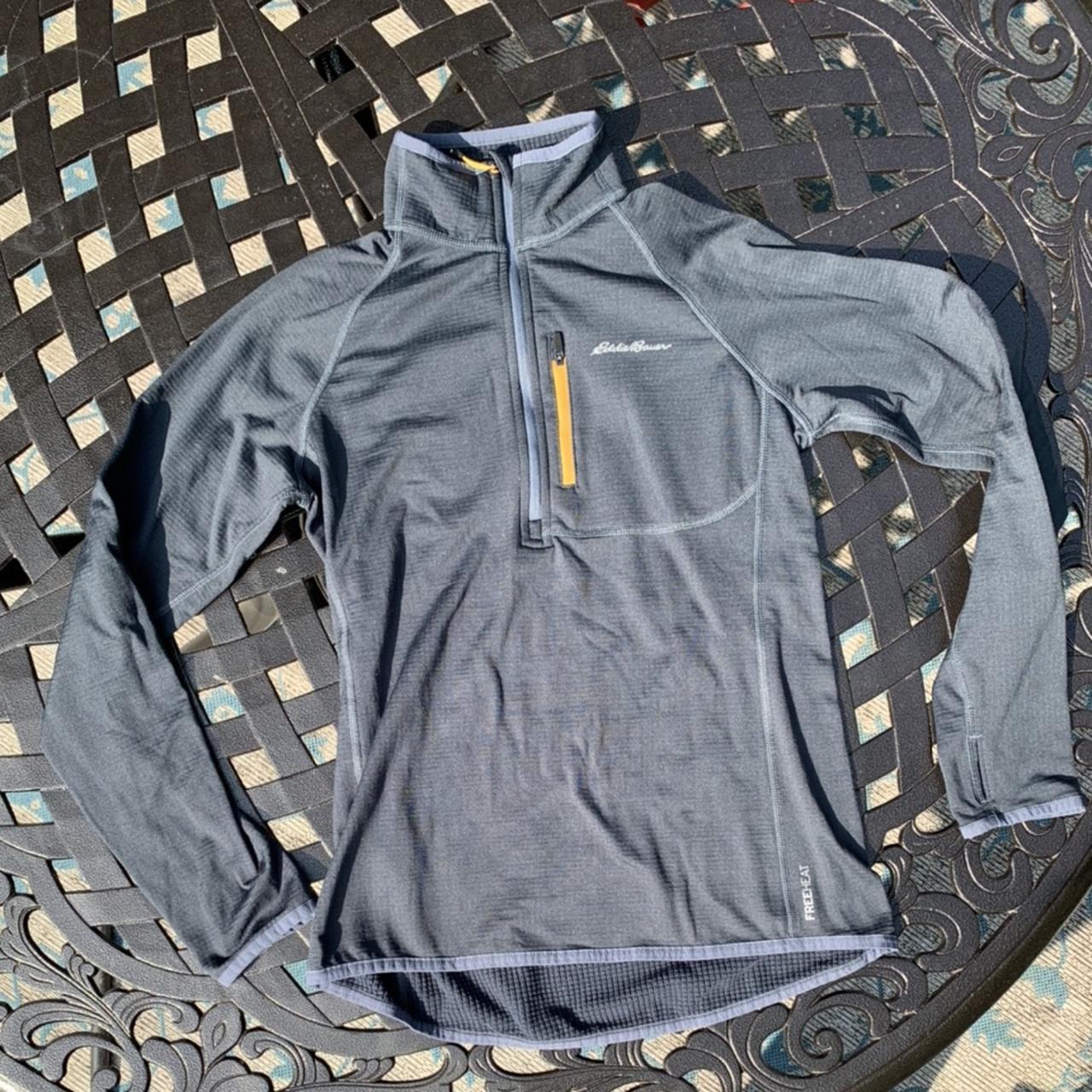 Eddie Bauer Women's Grey and Yellow | Depop