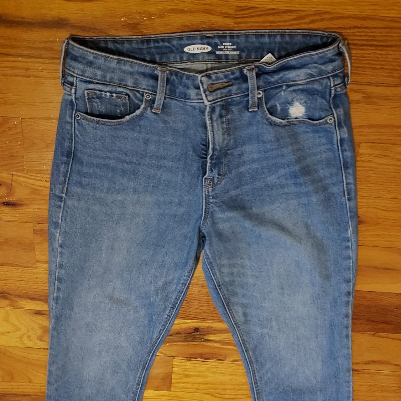 Old Navy Power Slim Straight High Rise Jeans size 4.... - Depop