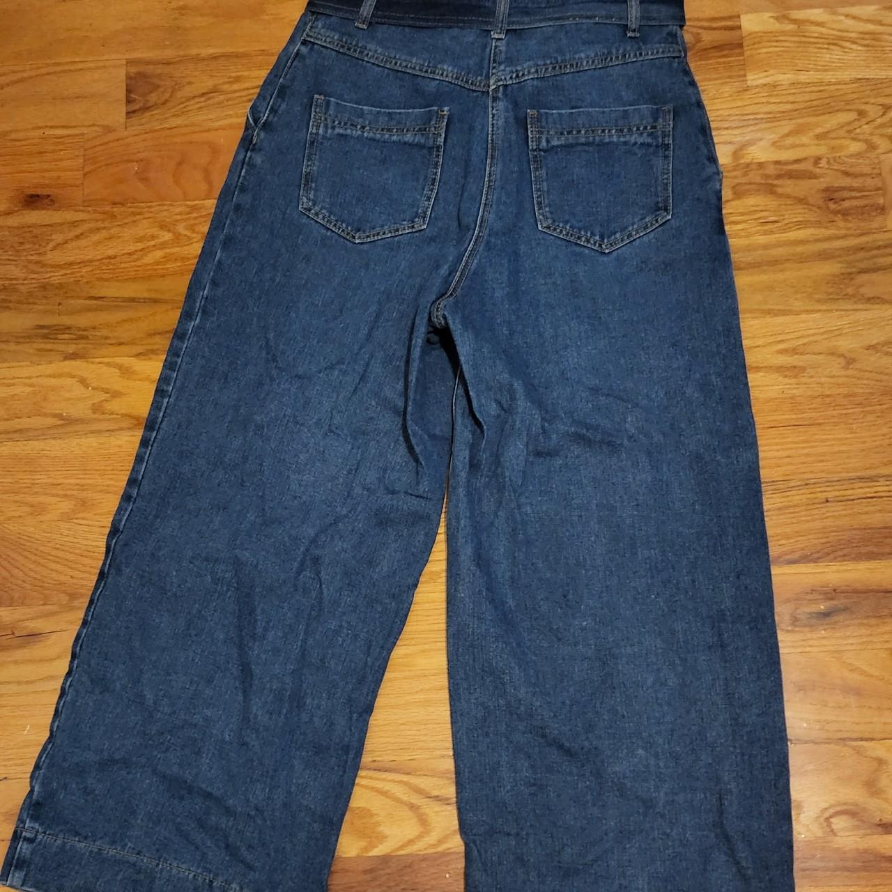 Wide leg jeans with belt in a Medium (size 4). These... - Depop
