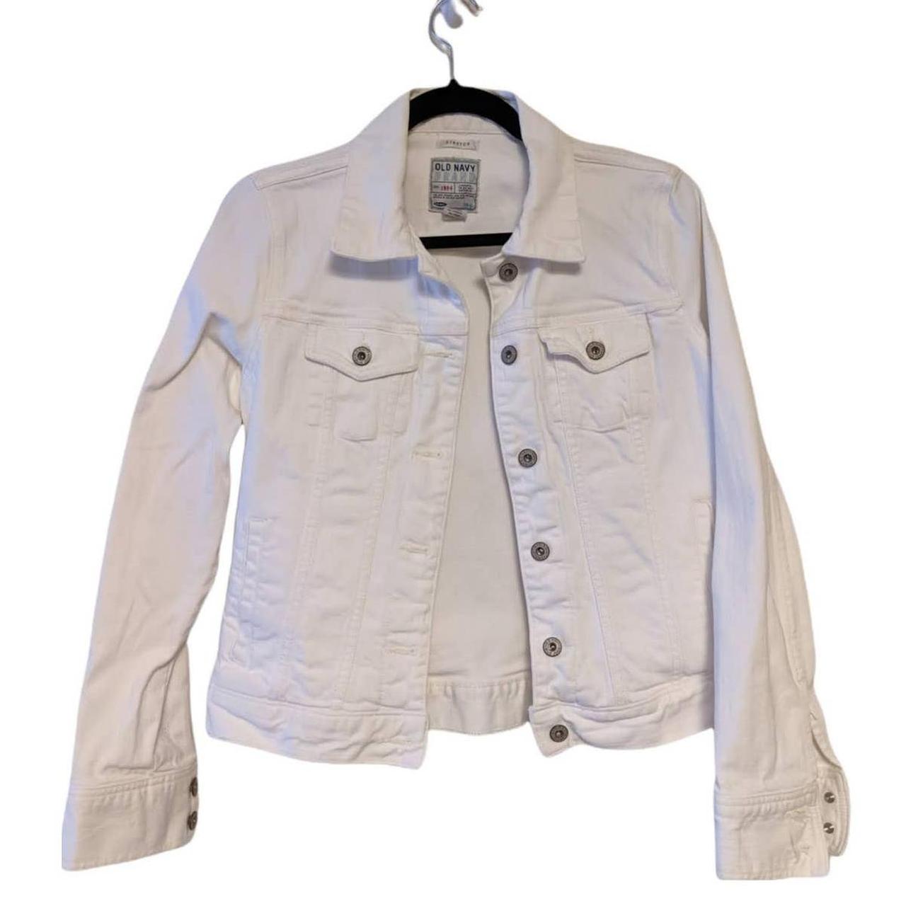 old navy white denim jacket