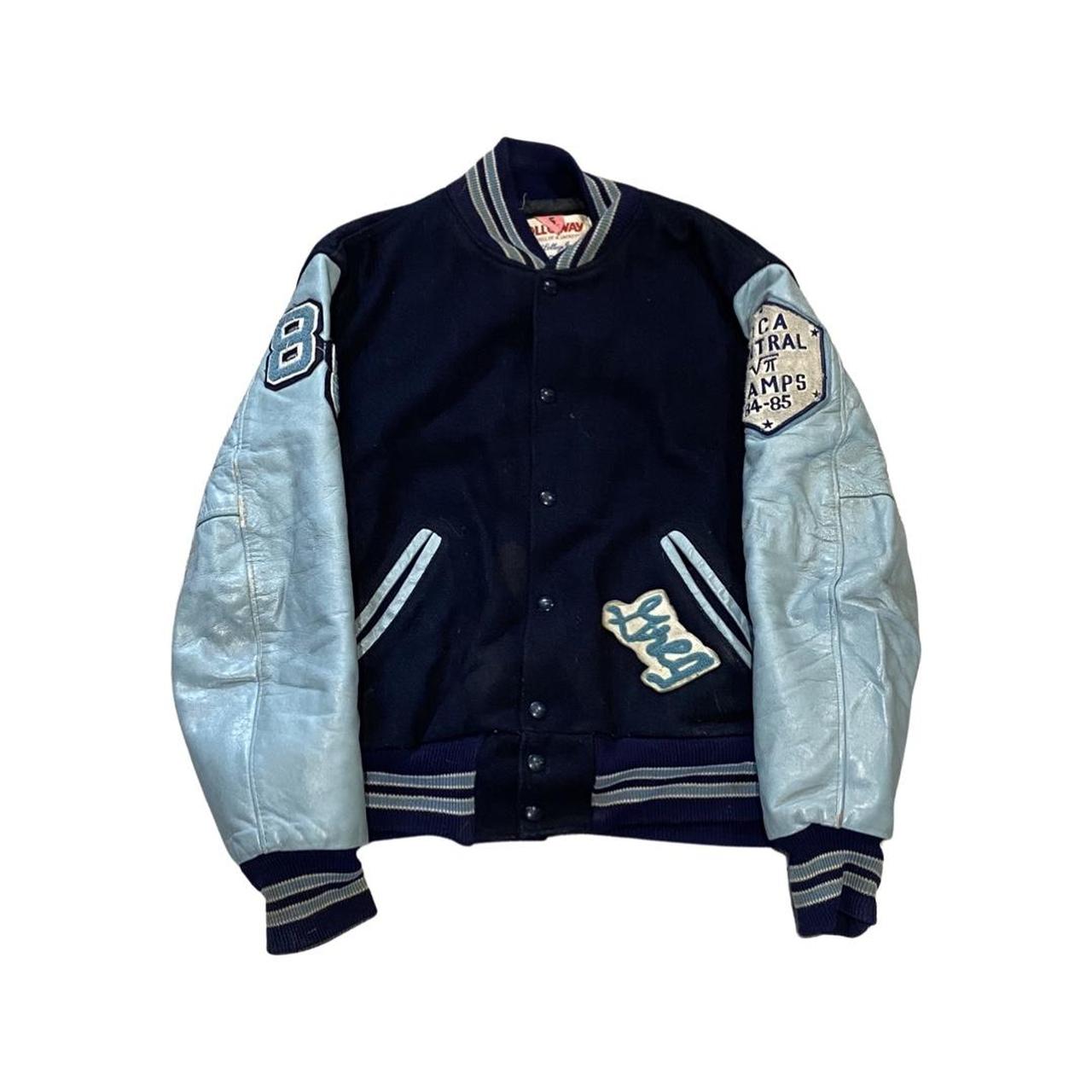 VINTAGE 80S 1988 MADE IN USA VARSITY JACKET CHEST:... - Depop