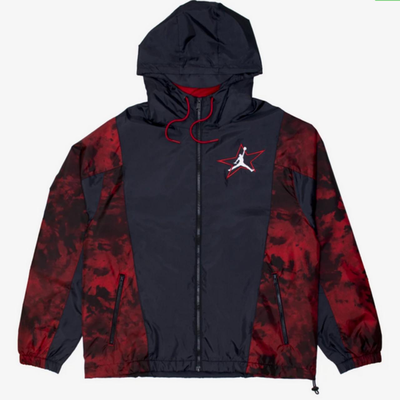 Jordan Aj6 Lightweight Jacket Black Gym Red - Depop