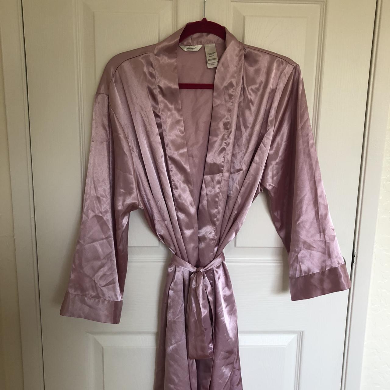 pink satin robe - good condition no flaws - soft... - Depop