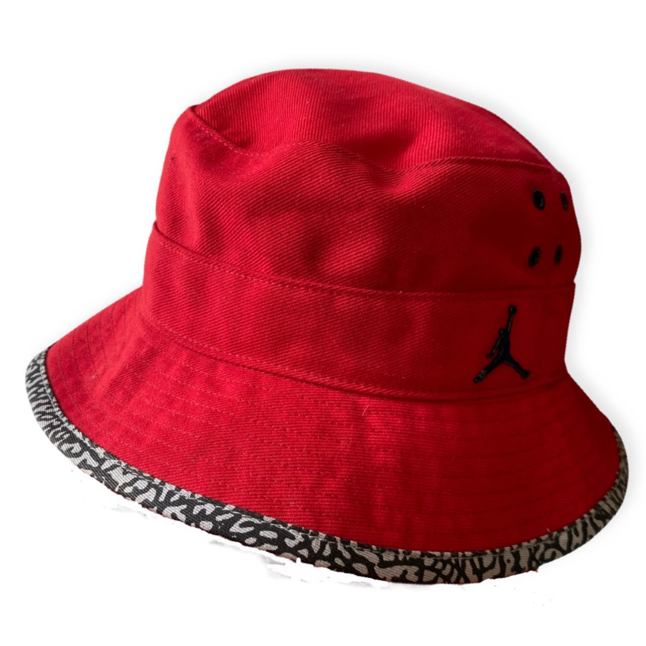 Nike, "Air Jordan" Bucket hat. Red Depop