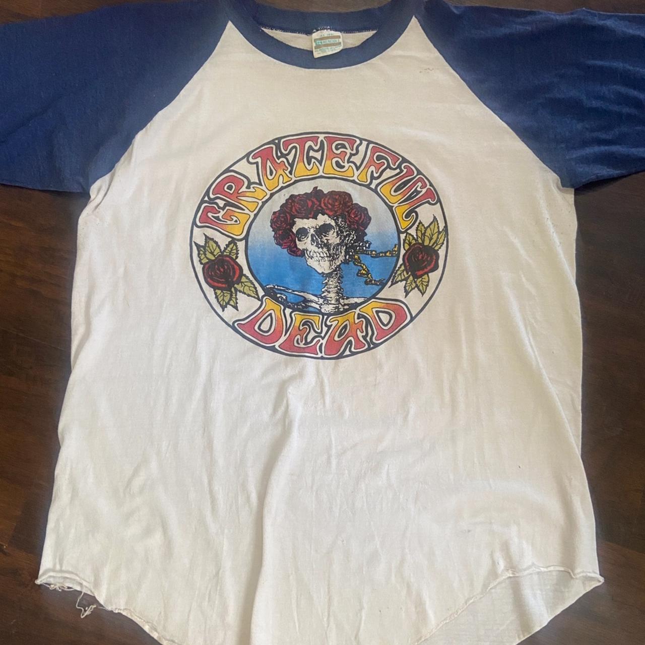 Vintage Grateful Dead T Shirt Baseball Style Bertha Skeleton 