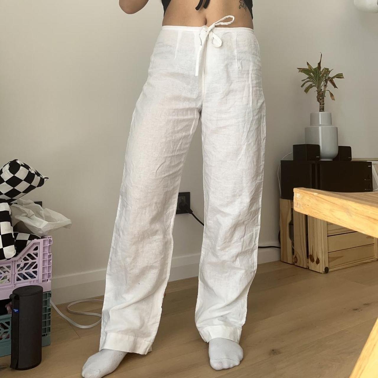 Women's White Trousers | Depop