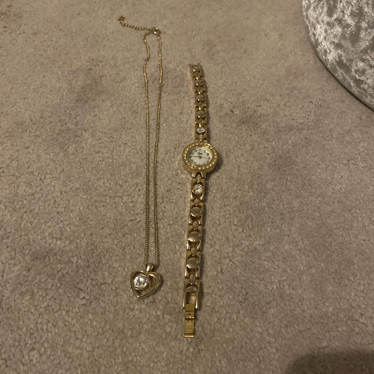 Gold watch and necklace Never been worn as don’t... - Depop