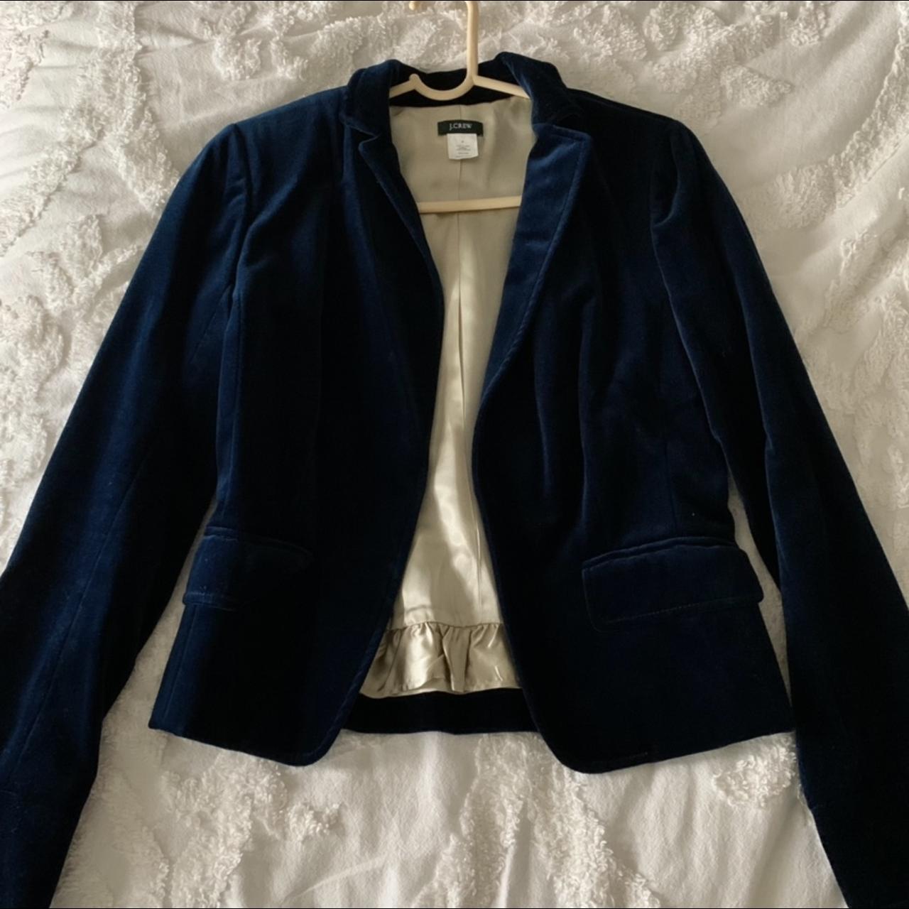 J Crew vintage blue velvet blazer Gorgeous royal... - Depop