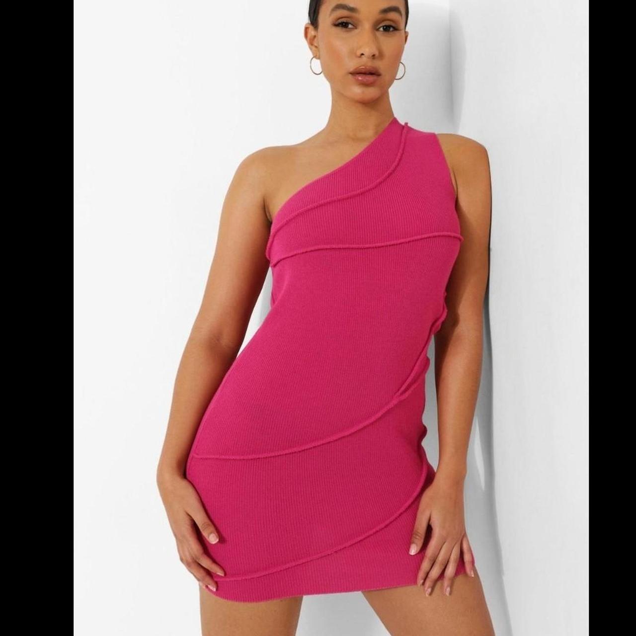 Boohoo Women's Pink and Purple Dress Depop