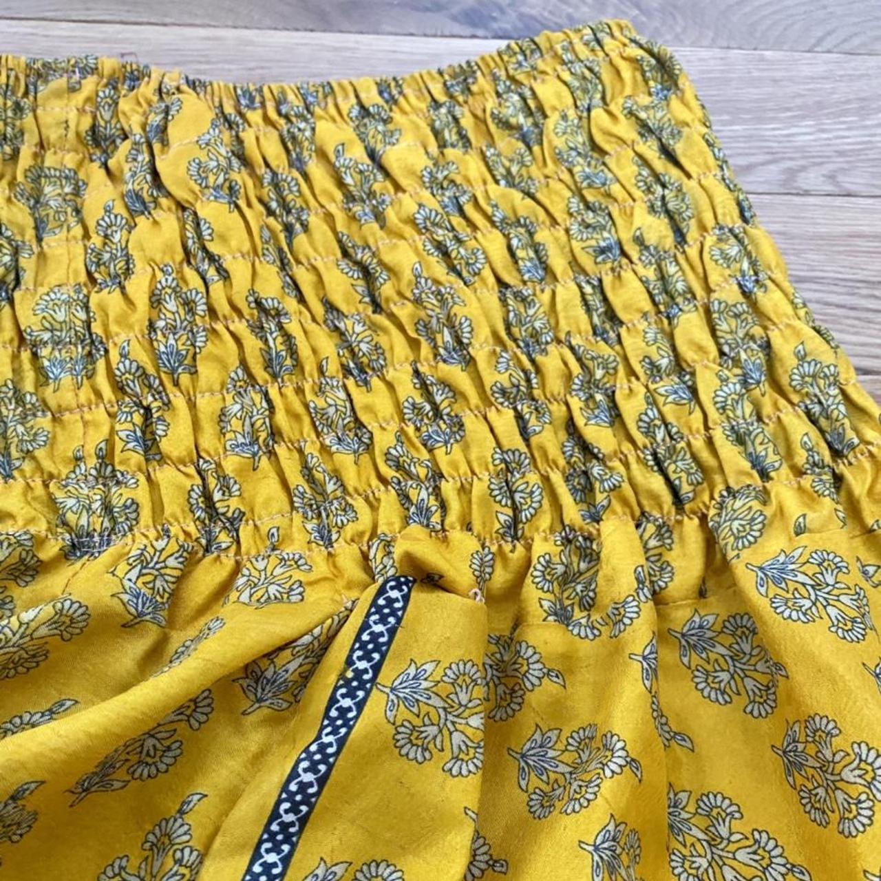 yellow strapless / sleeveless harem romper jumpsuit... Depop