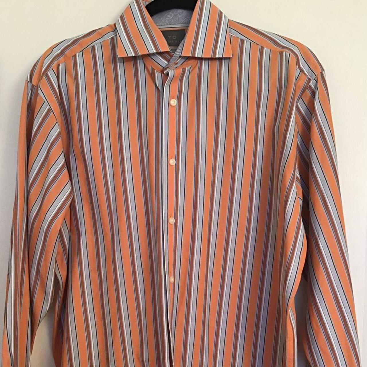 Thomas Dean Striped Men’s sold Button Down