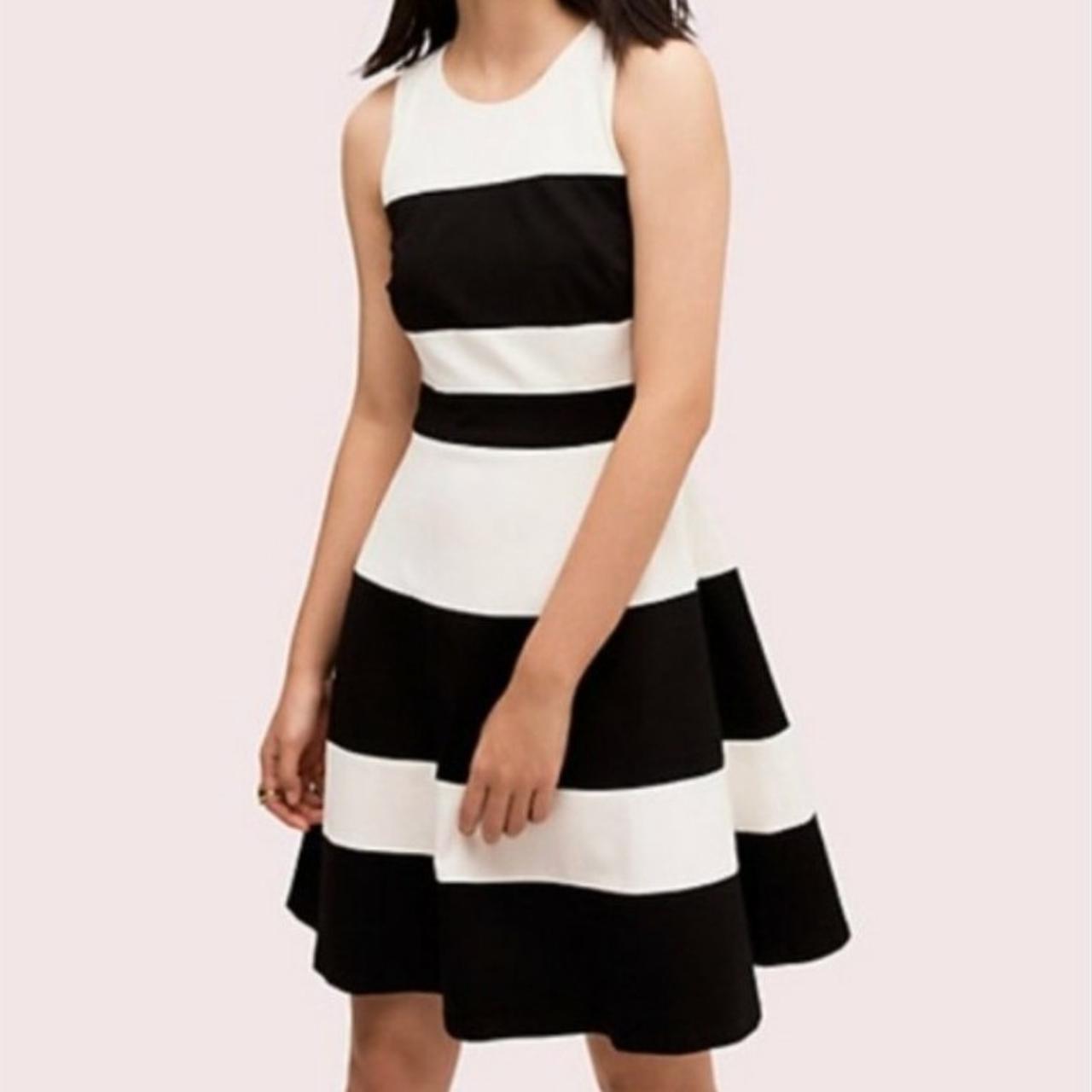 Kate Spade New York Women's White and Black Dress | Depop