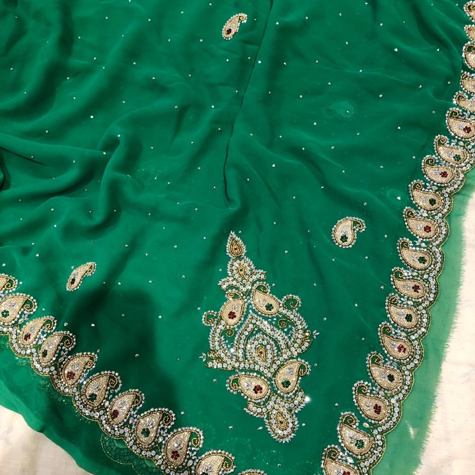 Jaipuri Gotta Work and Kundan work Saree at Rs.1699/Piece in jaipur offer  by anjali collection