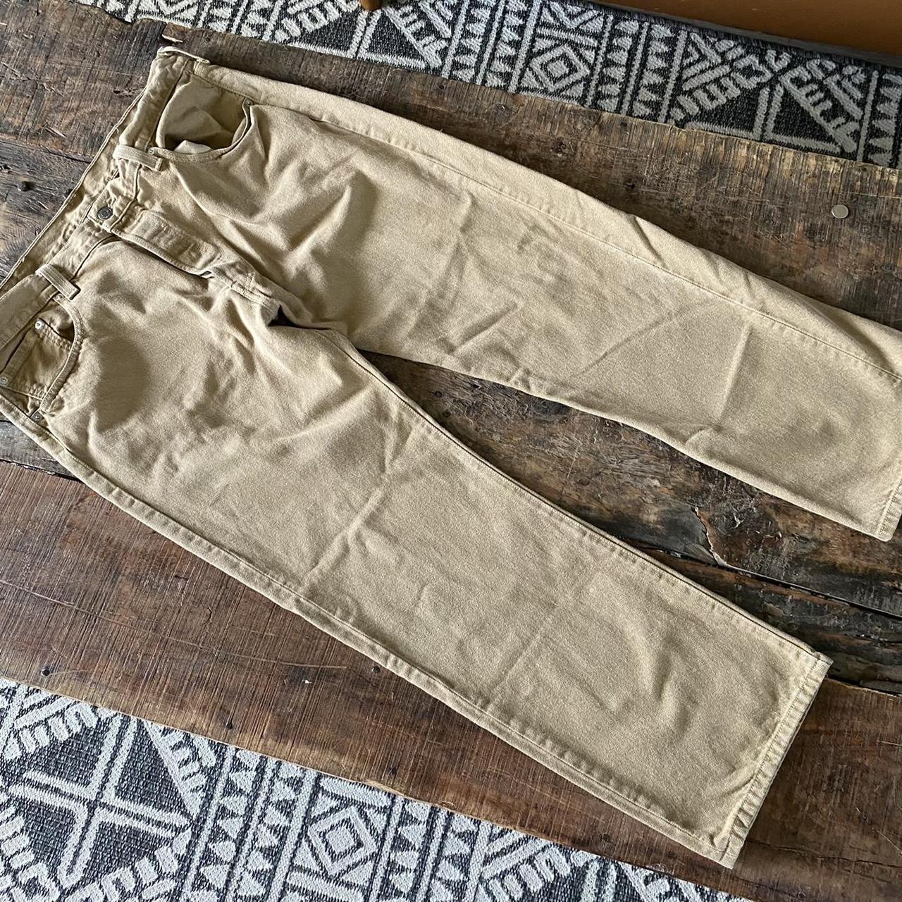 Levi’s 501 tan khaki denim jeans. Excellent... Depop