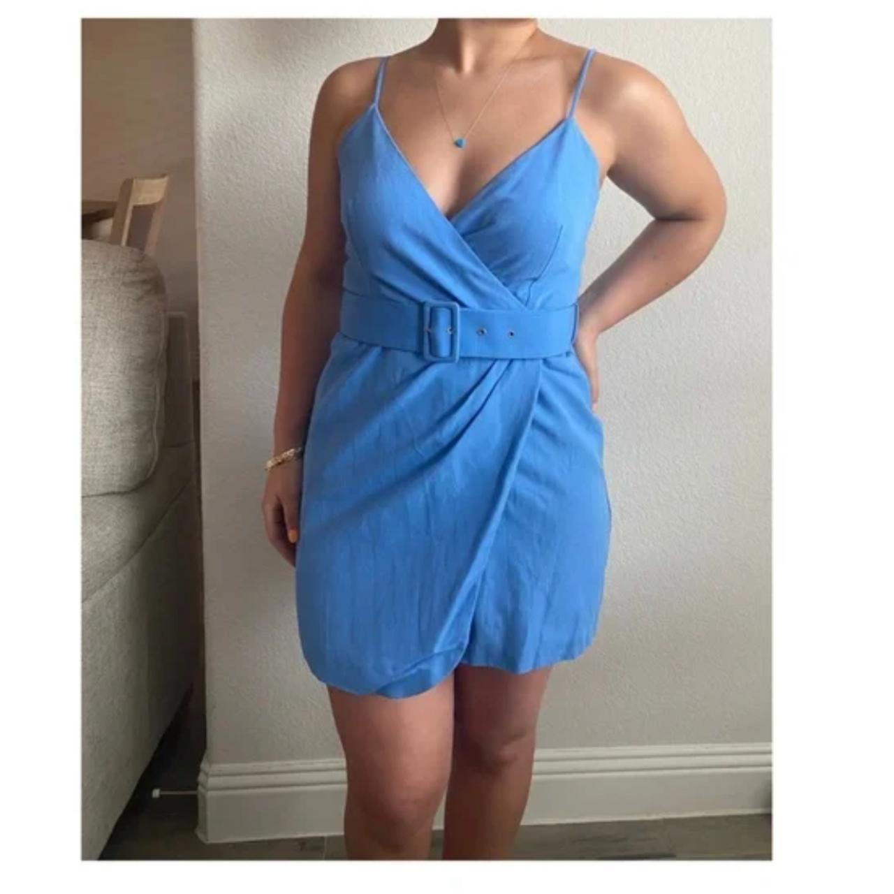 Zara Women's Blue Dress Depop
