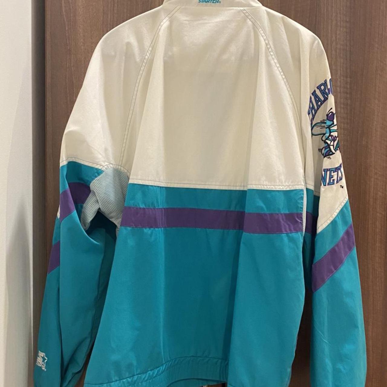 Charlotte Hornets Vintage 90s Starter Pinstripe - Depop