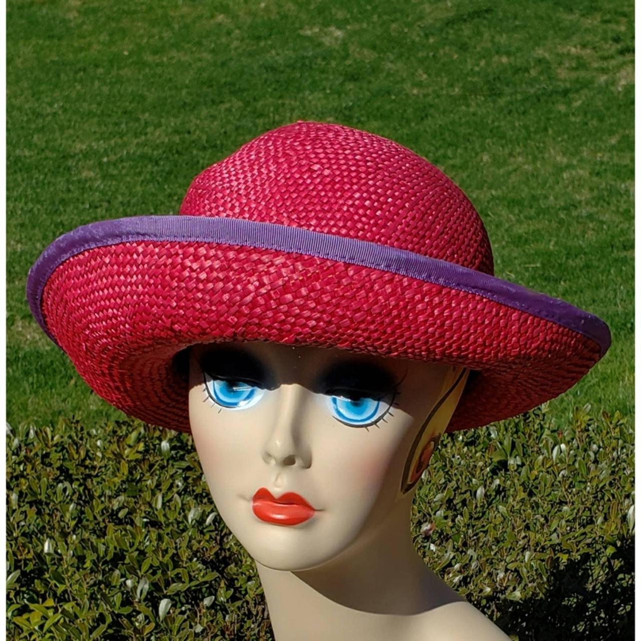Women's Pink and Orange Hat Depop