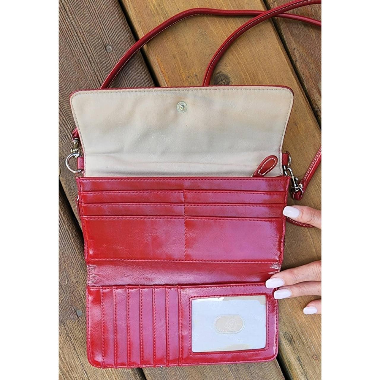 Giani Bernini Women's Red and Silver Walletpurses Depop