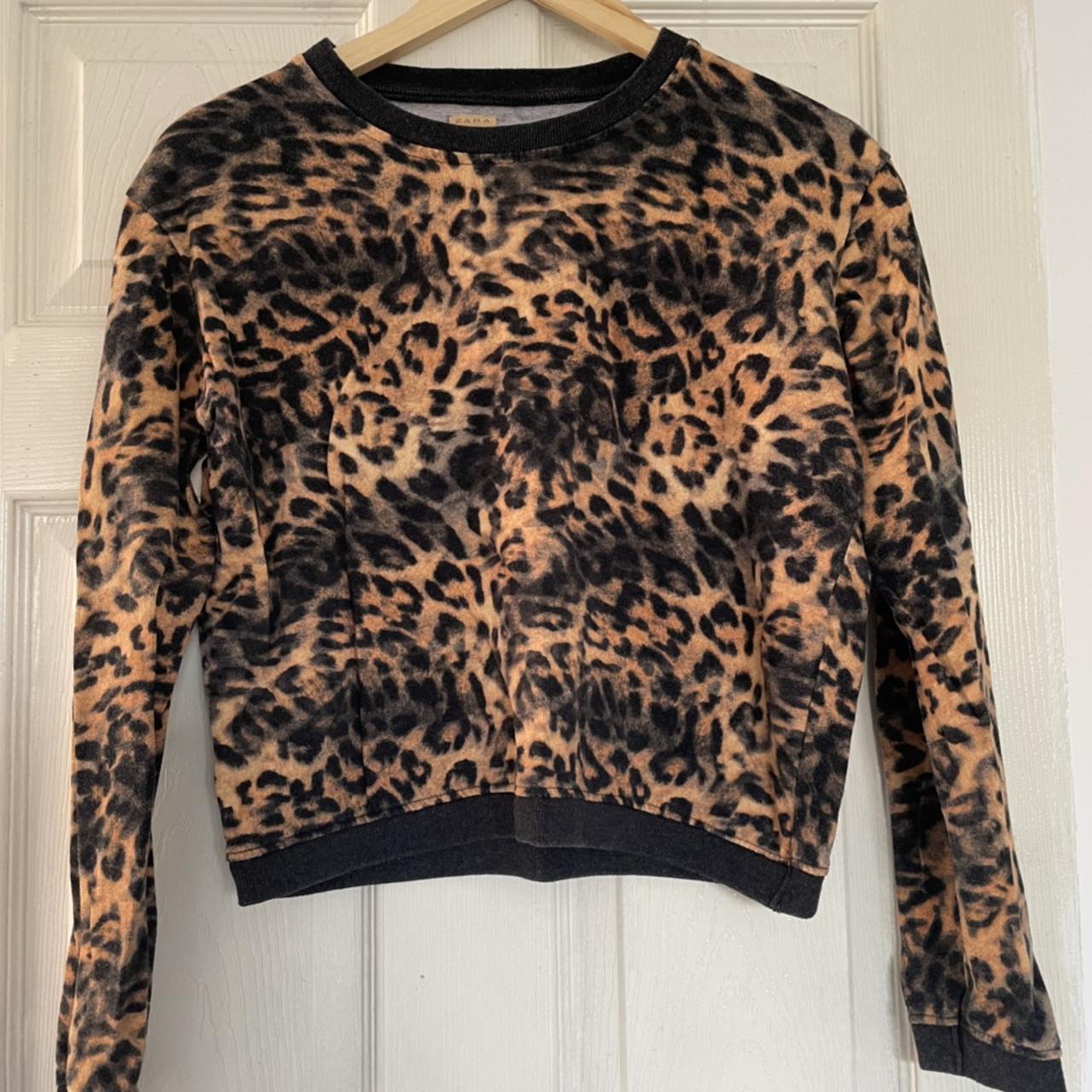 Animal print best sale sweater zara