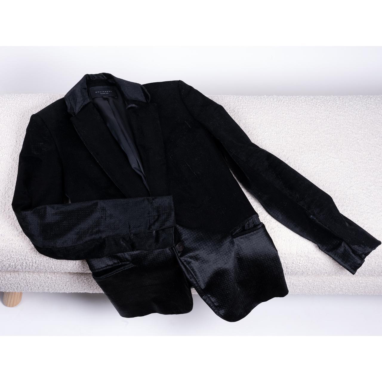Black Equipment blazer with structured shoulder. In... Depop