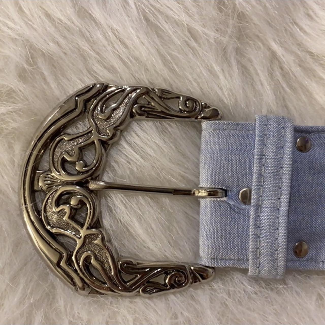 80s Whimsigoth Brass and Stone Belt Buckle. The - Depop