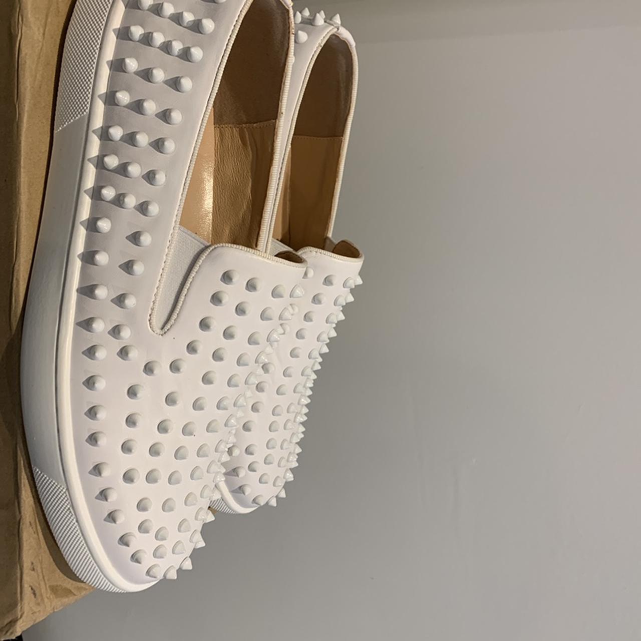 Christian Louboutin roller boat shoes (white) Depop