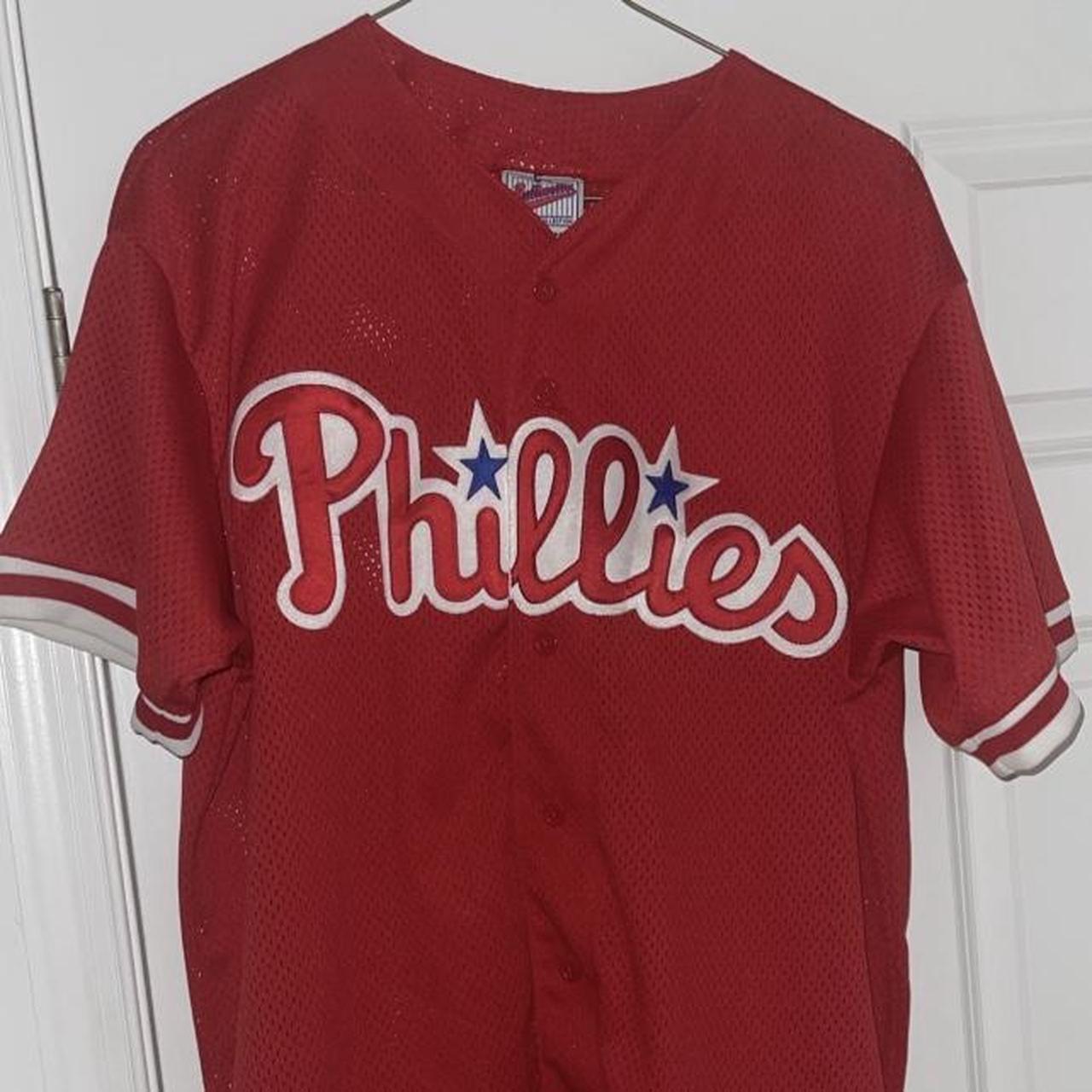 Vintage 1980s Majestic MLB Phillies Jersey Size: - Depop