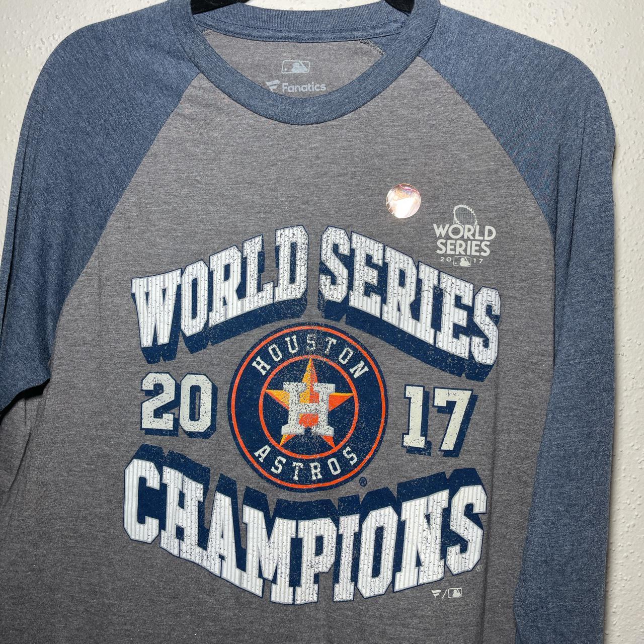 XL MLB Houston Astros World Champions 2017 Grey - Depop