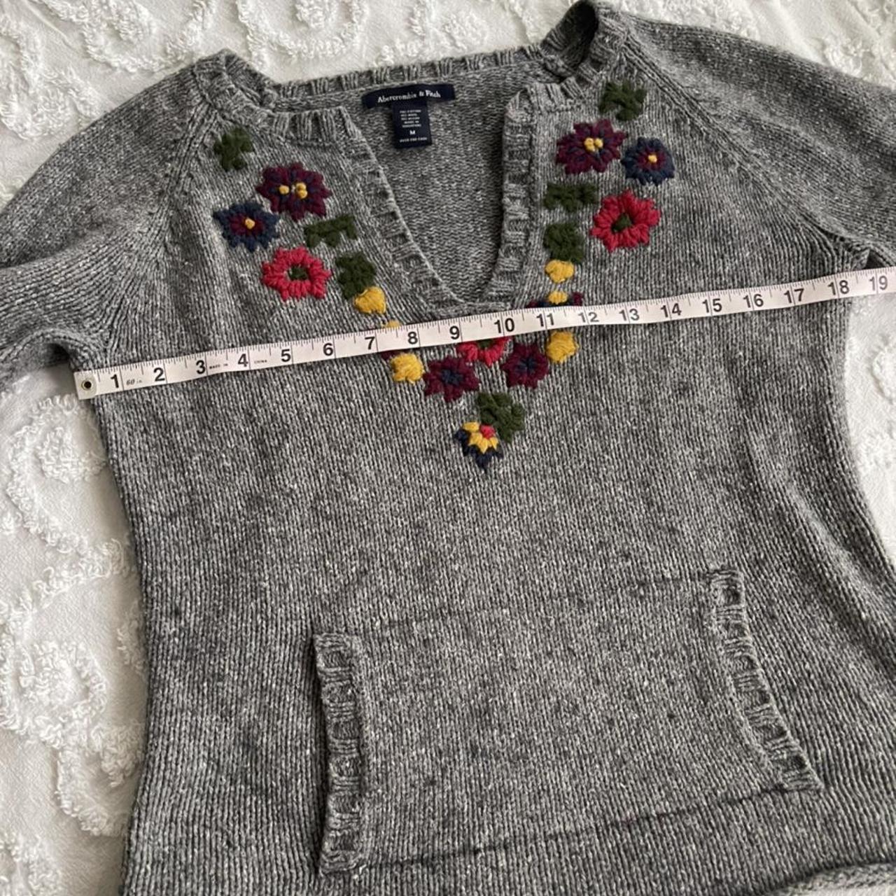 Y2k Vintage Abercrombie And Fitch Flower Embroidered Depop