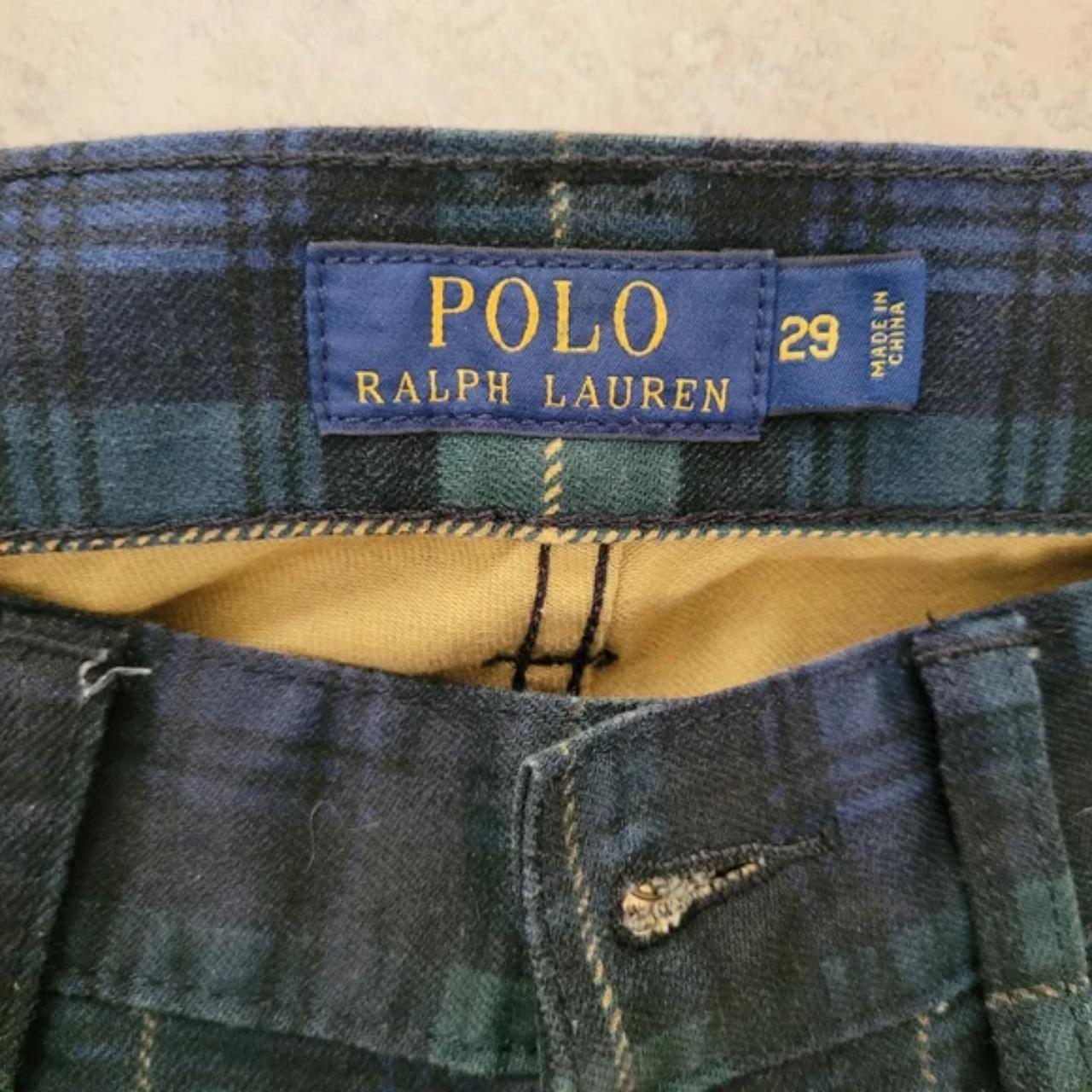 Polo Ralph Lauren Vintage Navy Blue & Green Plaid... - Depop