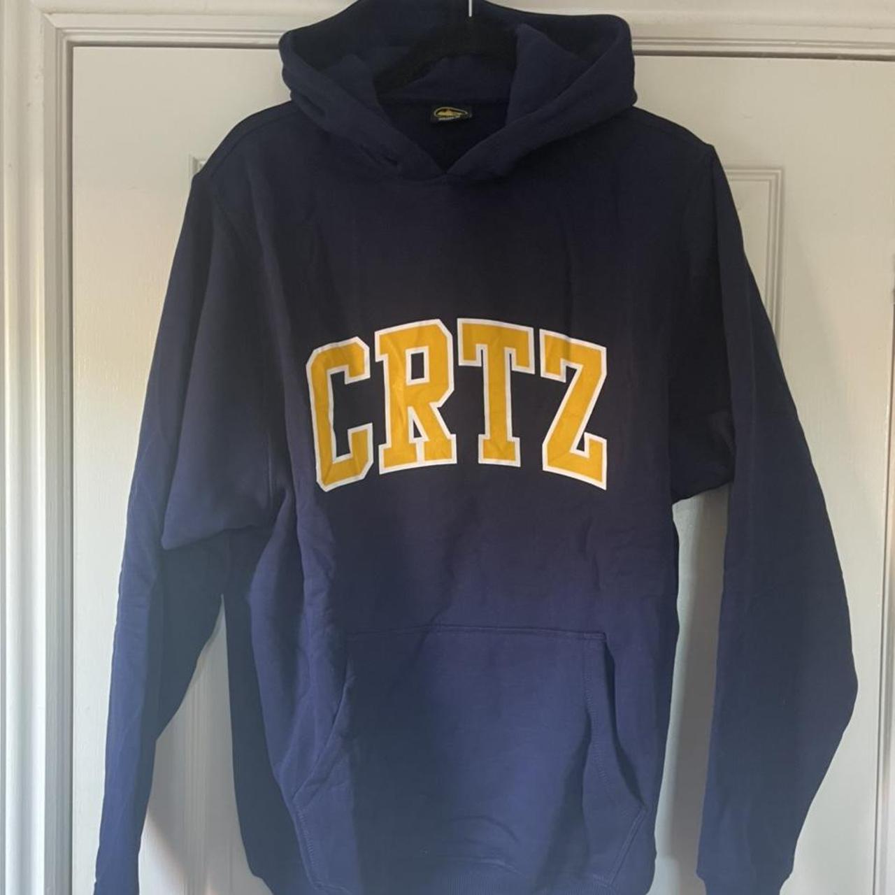 Corteiz (CRTZ) Navy Dropout Hoodie Medium Brand New - Depop