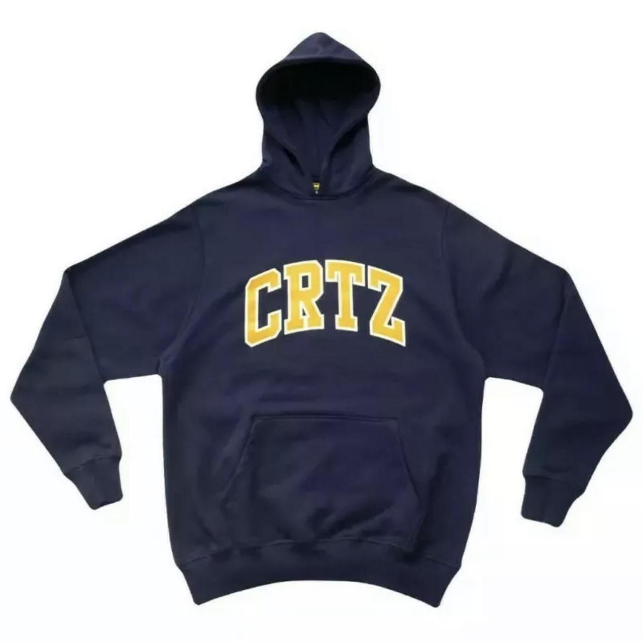 Corteiz (CRTZ) Navy Dropout Hoodie Medium Brand New - Depop