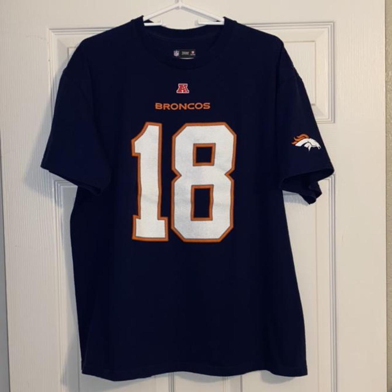 Buy the Mens Orange Denver Broncos Peyton Manning #18 On Field Jersey Size  XXL