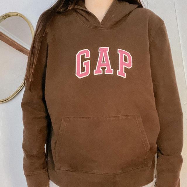 depop brown gap hoodie