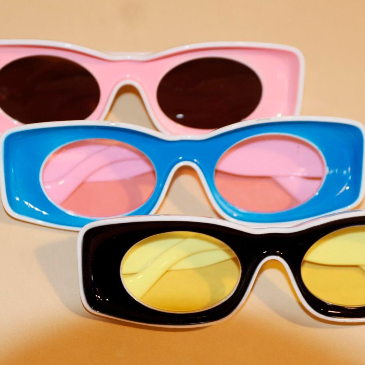 Men's Pink Sunglasses Depop