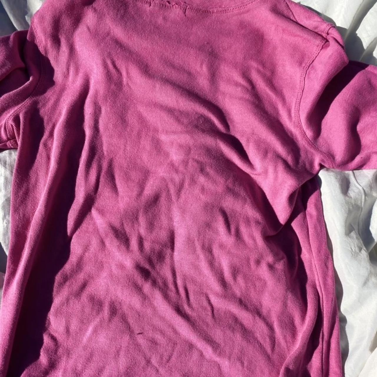 Y2k hot pink shirt with a super cool design this... - Depop