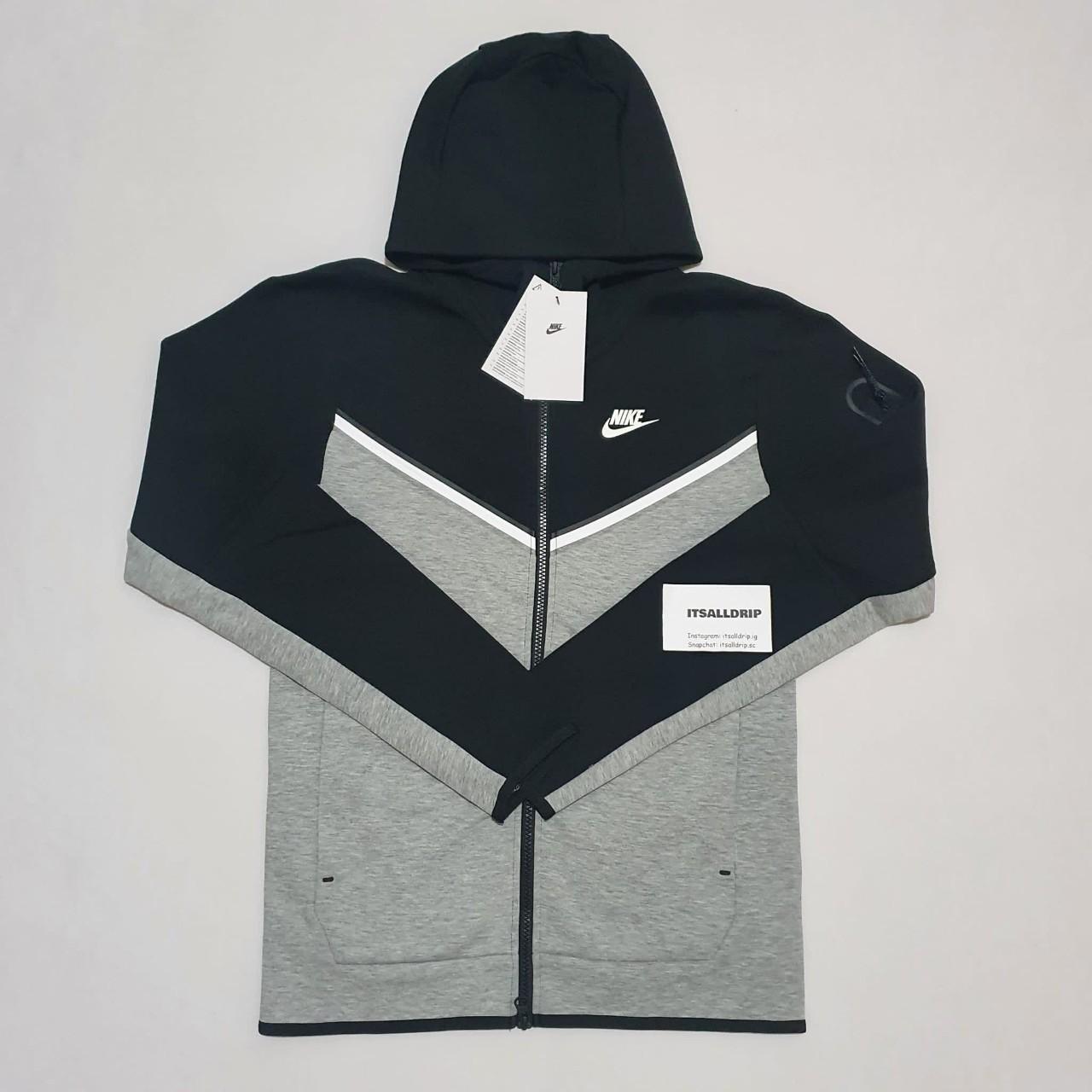mens black and grey nike hoodie