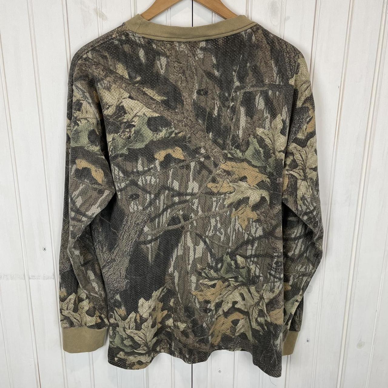 Vintage real tree camo Sasquatch long sleeve made in... - Depop