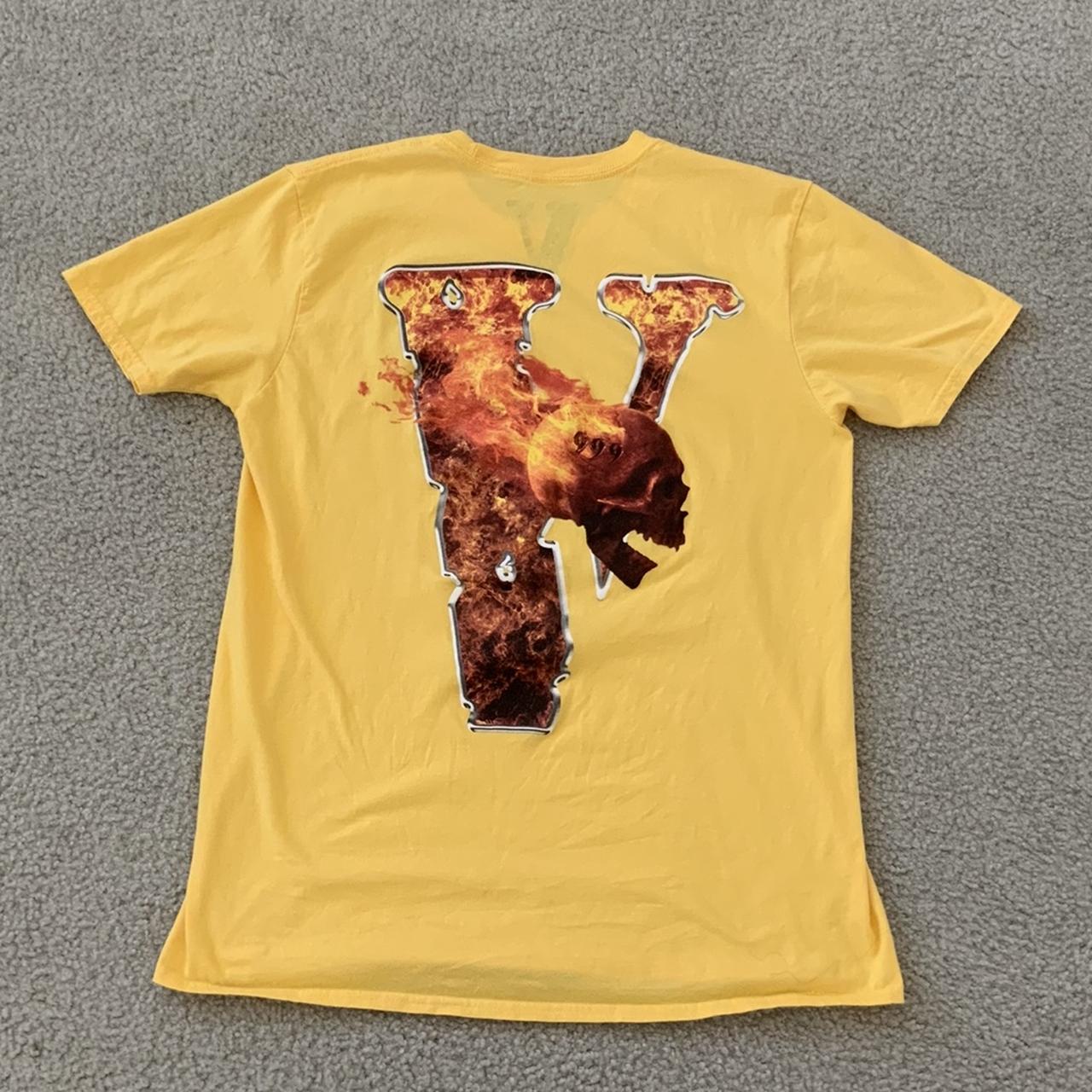 Yellow store vlone shirt