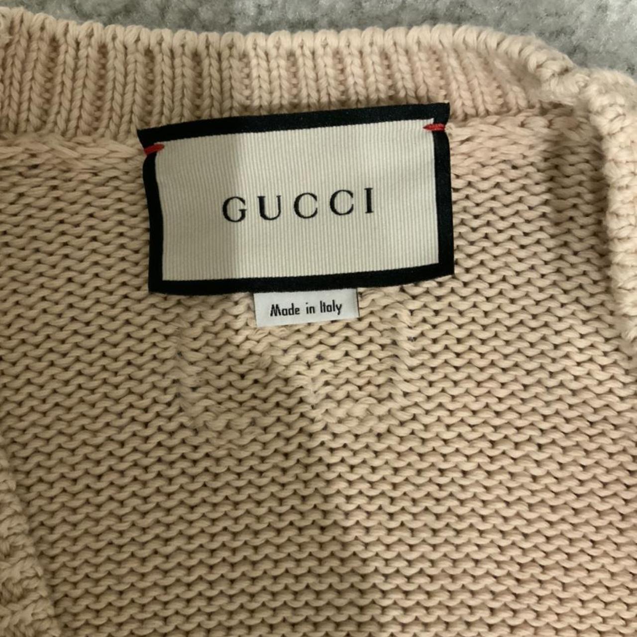 Gucci Men's Cream Cardigan | Depop