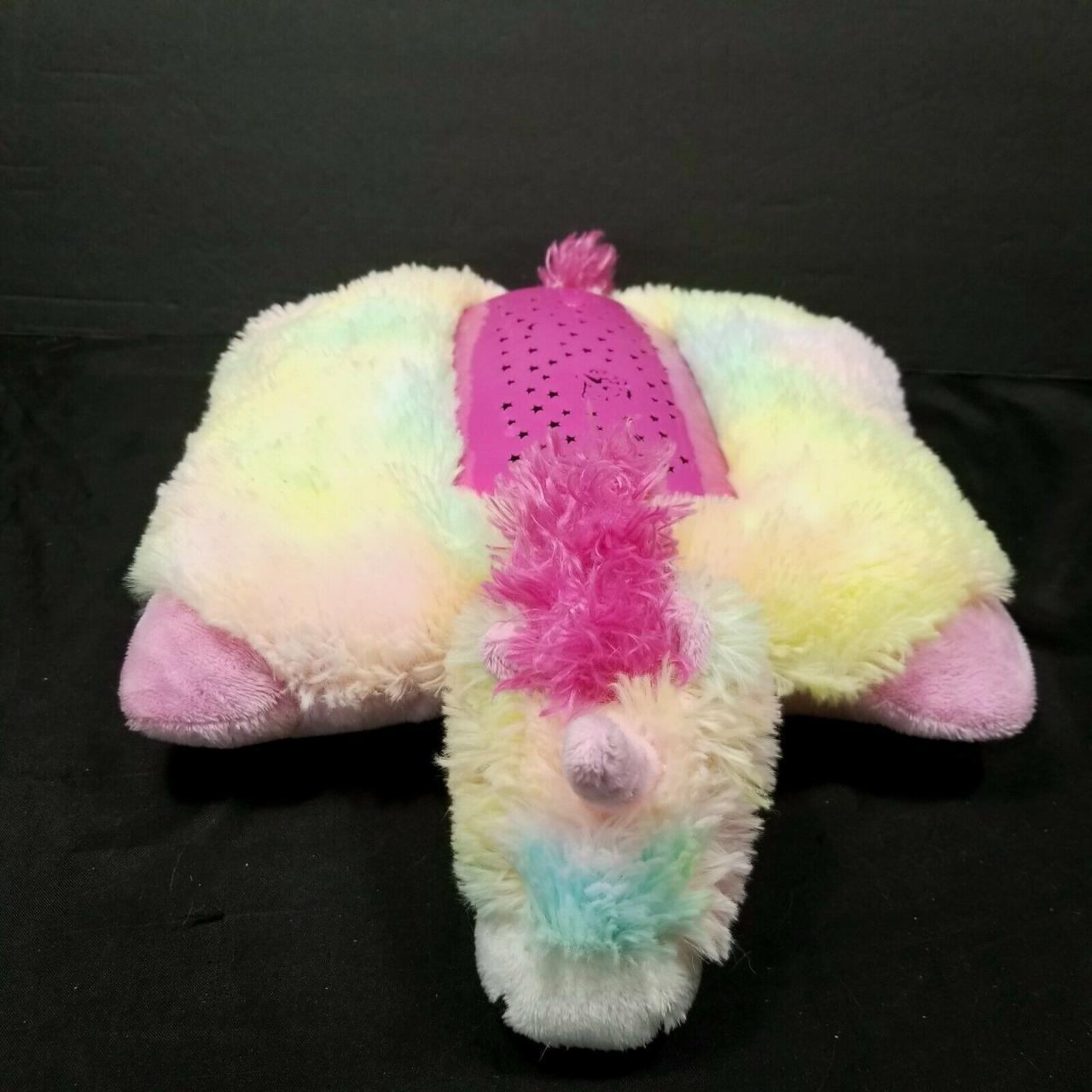 Dream Lites Rainbow Unicorn Pillow Pet with Night... Depop