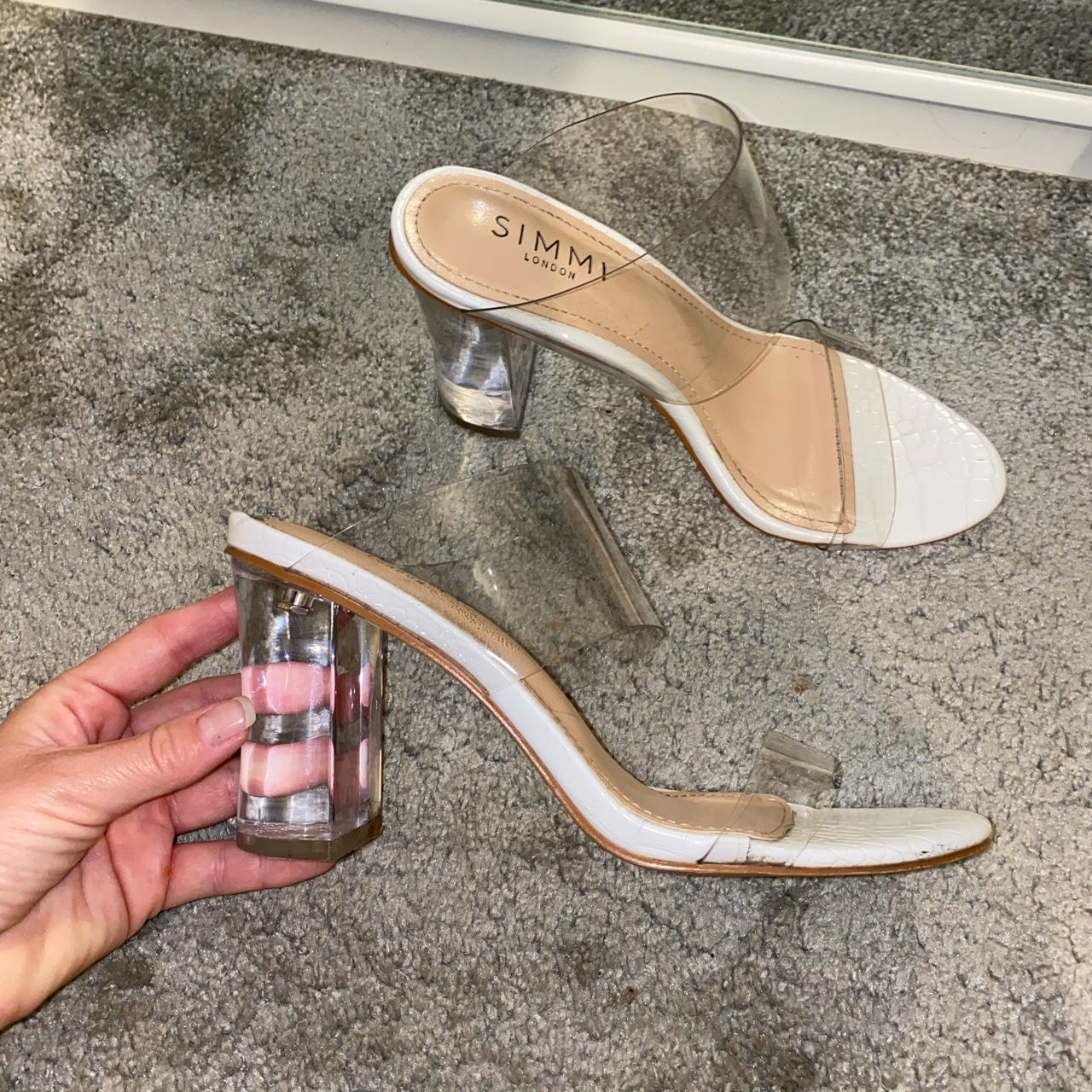 Clear chunky best sale heel sandals