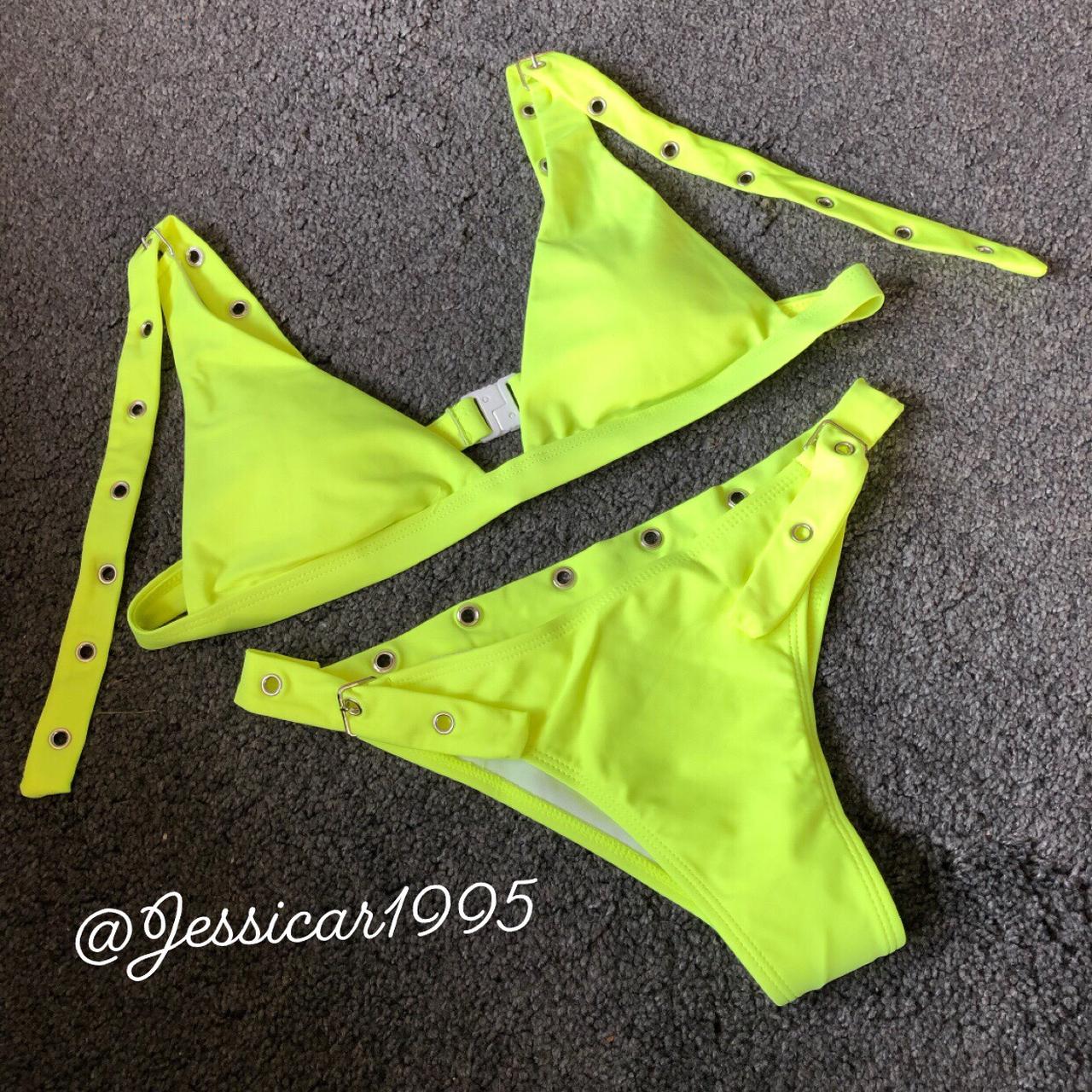 Women's Yellow Bikinis-and-tankini-sets | Depop