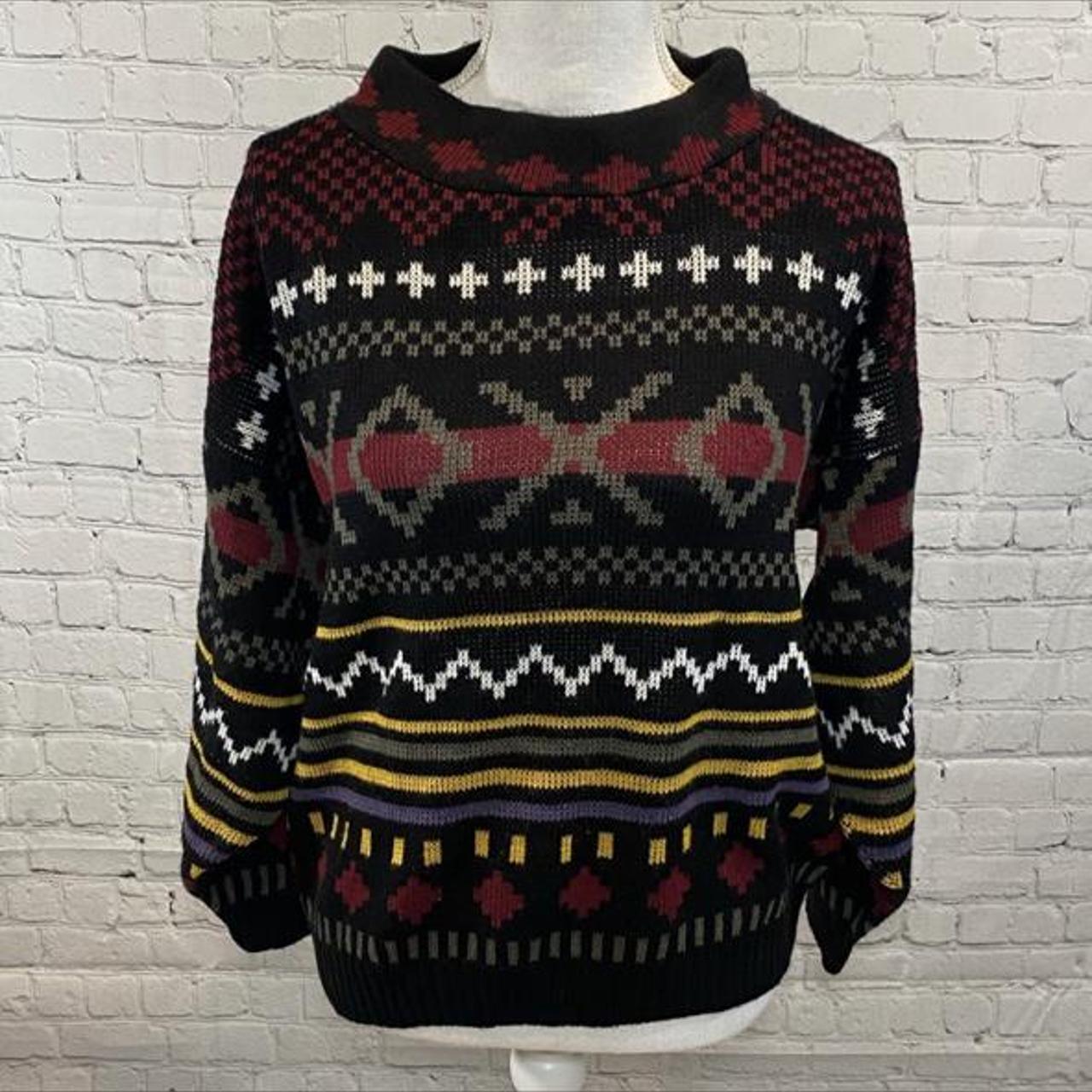 JAM KNITS Vintage 80's High Neck Sweater EUC... - Depop