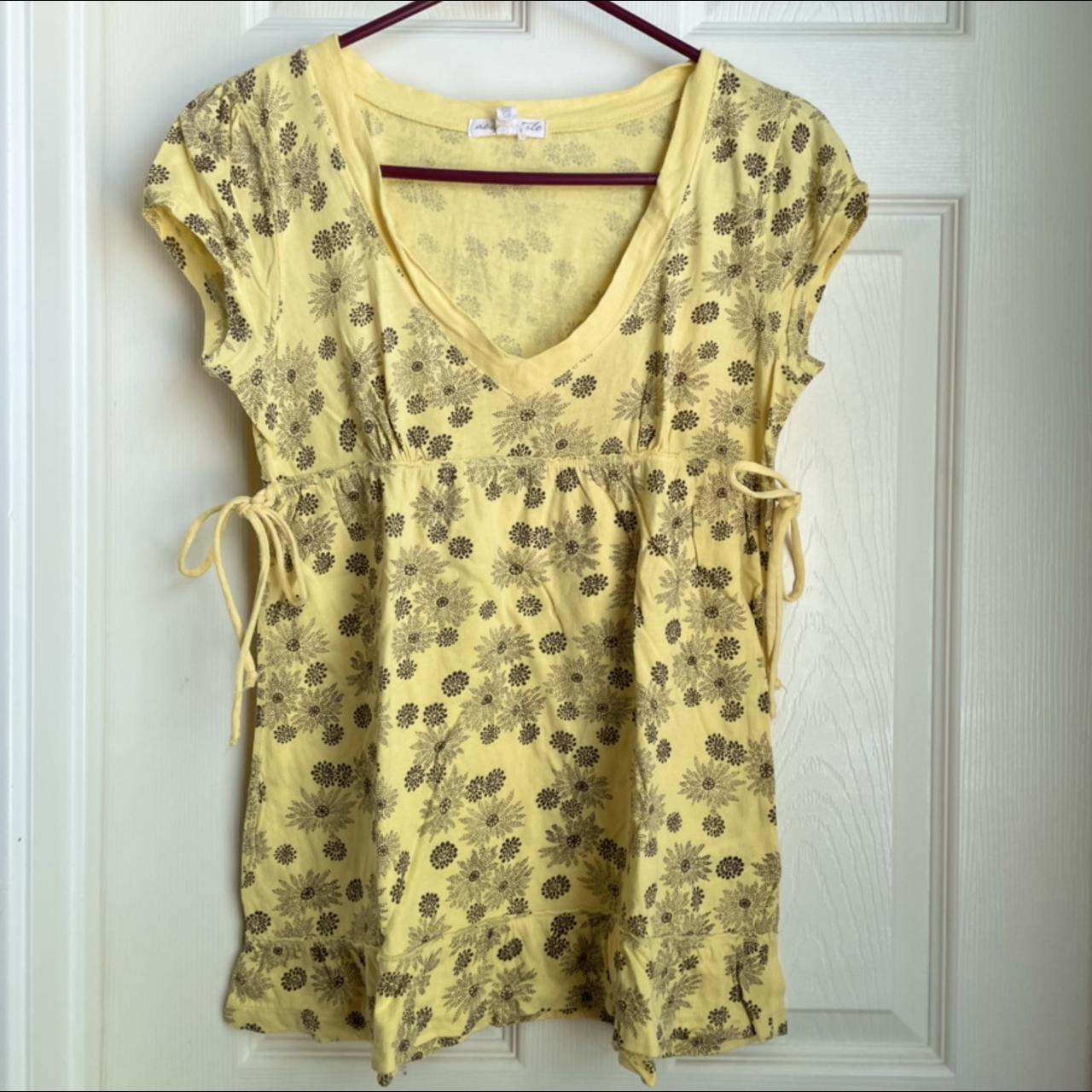 Y2K yellow babydoll top Details include an adorable... - Depop