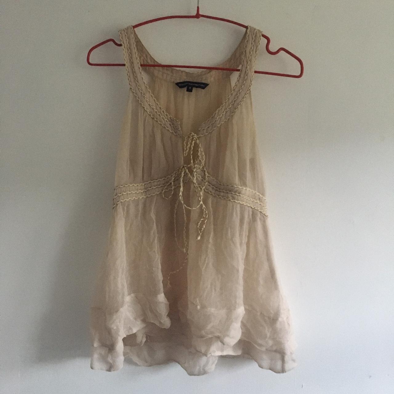 French Connection, super chic, cream, lace up... - Depop