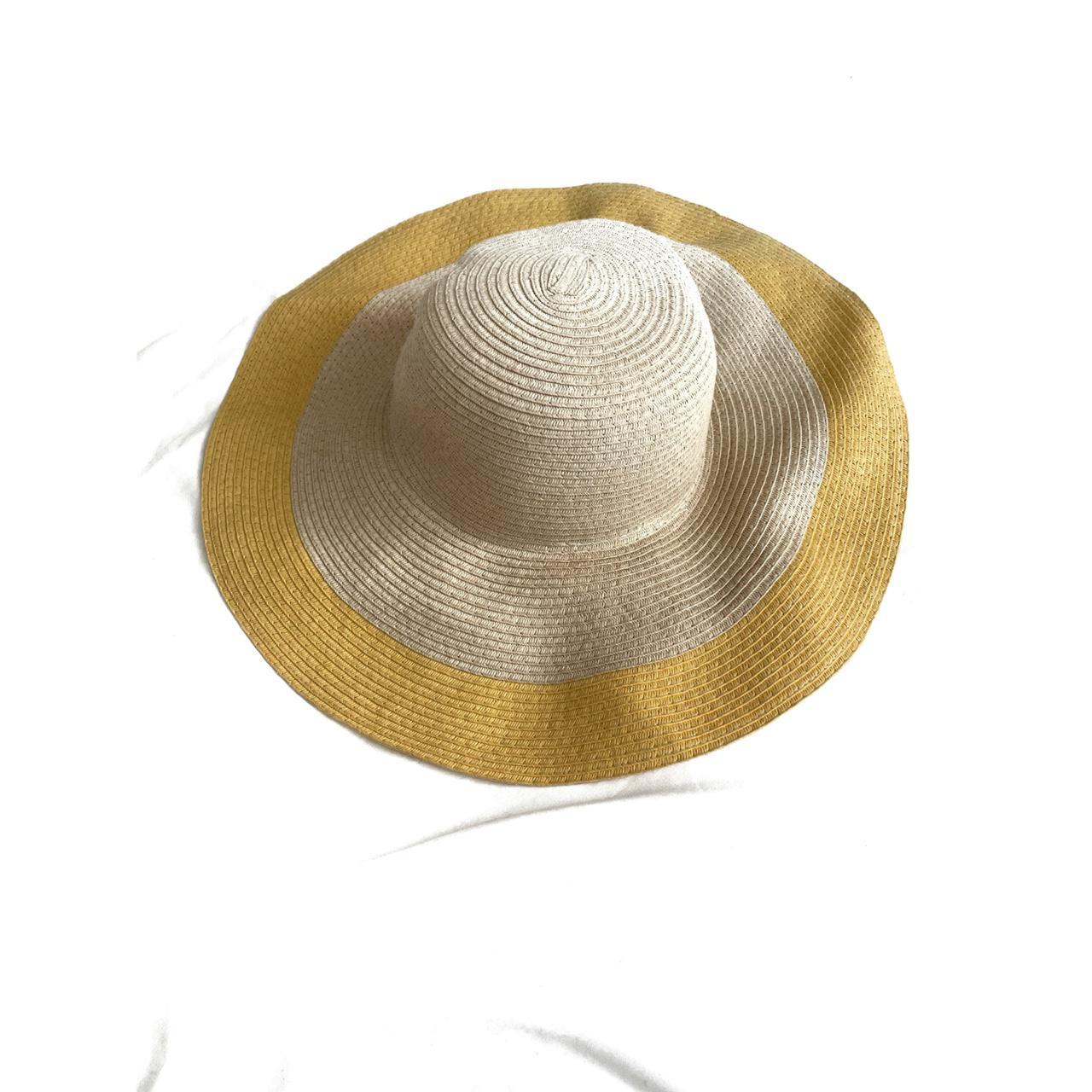 Women's Cream and Yellow Hat | Depop