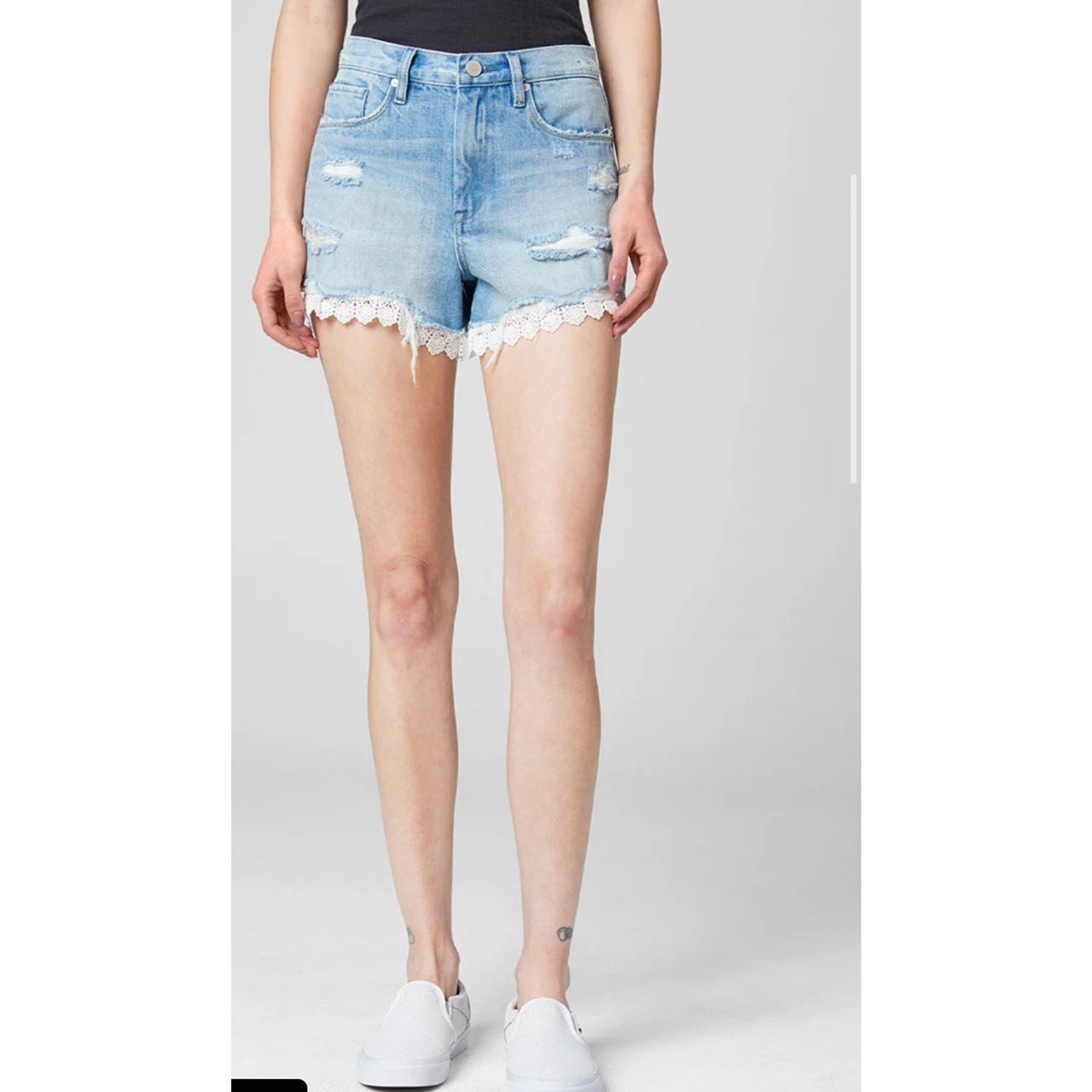 Blank NYC Women's Blue and White Shorts (2)