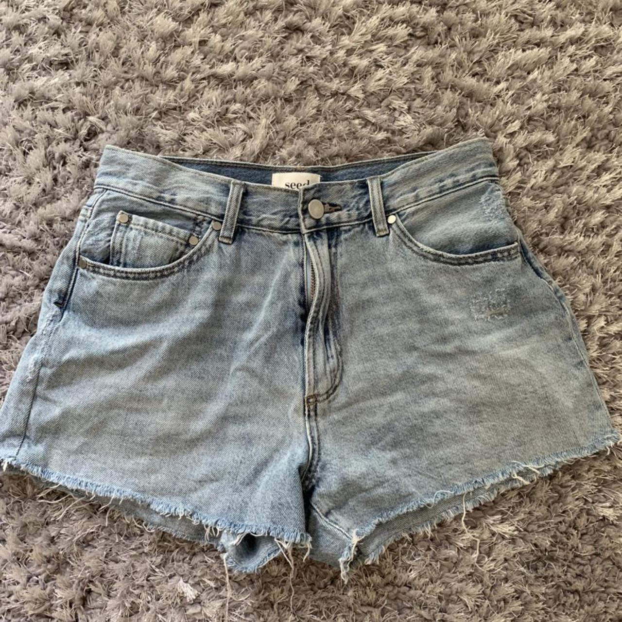 Seed heritage denim shorts Size 6 (would also fit a... - Depop