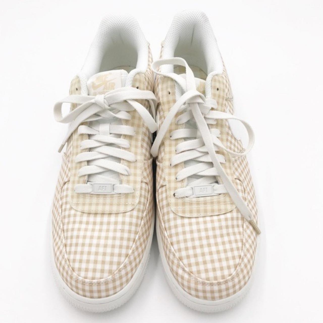 beige gingham air force 1
